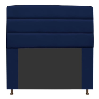 Cabeceira Estofada Turim 195 cm King Size Suede Azul Marinho - Amarena Móveis