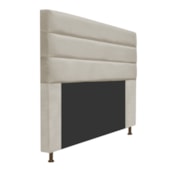 Cabeceira Estofada Turim 195 cm King Size Suede Bege - Amarena Móveis