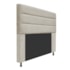 Cabeceira Estofada Turim 195 cm King Size Suede Bege - Amarena Móveis
