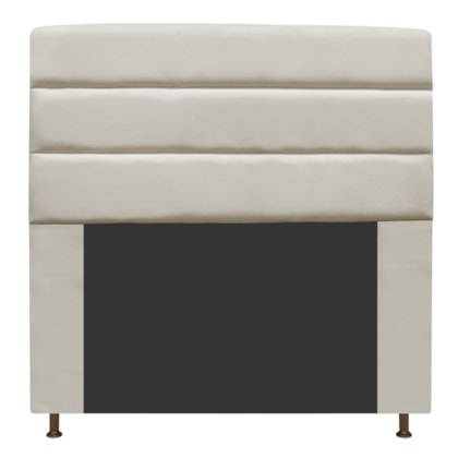 Cabeceira Estofada Turim 195 cm King Size Suede Bege - Amarena Móveis