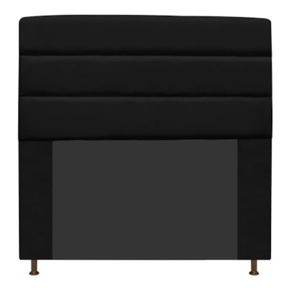 Cabeceira Estofada Turim 195 cm King Size Suede Preto - Amarena Móveis