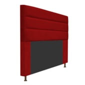 Cabeceira Estofada Turim 195 cm King Size Suede Vermelho - Amarena Móveis