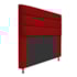 Cabeceira Estofada Turim 195 cm King Size Suede Vermelho - Amarena Móveis
