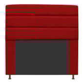 Cabeceira Estofada Turim 195 cm King Size Suede Vermelho - Amarena Móveis
