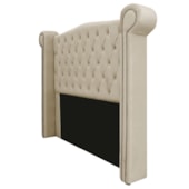 Cabeceira Estofada Veneza 160 cm Queen Size Corano Bege - Amarena Moveis