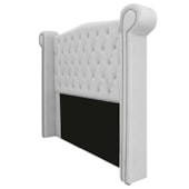 Cabeceira Estofada Veneza 160 cm Queen Size Corano Branco - Amarena Moveis
