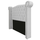 Cabeceira Estofada Veneza 160 cm Queen Size Suede Branco - Amarena Moveis