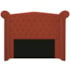 Cabeceira Estofada Veneza 160 cm Queen Size Suede Terracota - Amarena Moveis