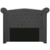 Cabeceira Estofada Veneza 195 cm King Size Corano Cinza - Amarena Moveis