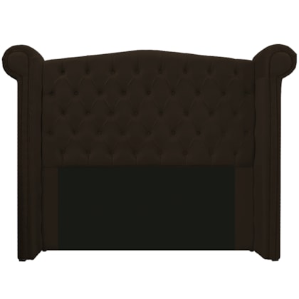 Cabeceira Estofada Veneza 195 cm King Size Corano Marrom - Amarena Moveis