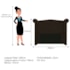 Cabeceira Estofada Veneza 195 cm King Size Corano Marrom - Amarena Moveis