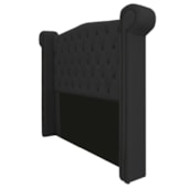 Cabeceira Estofada Veneza 195 cm King Size Corano Preto - Amarena Moveis