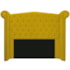 Cabeceira Estofada Veneza 195 cm King Size Suede Amarelo - Amarena Moveis