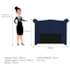 Cabeceira Estofada Veneza 195 cm King Size Suede Azul Marinho - Amarena Moveis