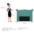 Cabeceira Estofada Veneza 195 cm King Size Suede Azul Tiffany - Amarena Moveis