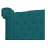 Cabeceira Estofada Veneza 195 cm King Size Suede Azul Turquesa - Amarena Moveis