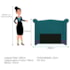 Cabeceira Estofada Veneza 195 cm King Size Suede Azul Turquesa - Amarena Moveis