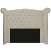 Cabeceira Estofada Veneza 195 cm King Size Suede Bege - Amarena Moveis