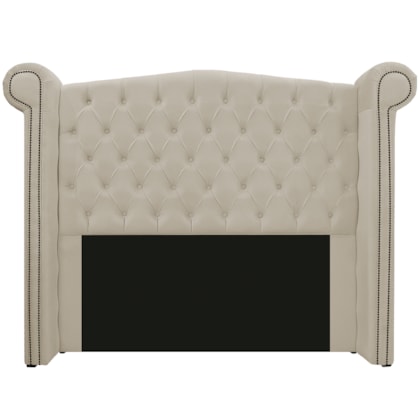 Cabeceira Estofada Veneza 195 cm King Size Suede Bege - Amarena Moveis