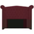 Cabeceira Estofada Veneza 195 cm King Size Suede Bordô - Amarena Moveis