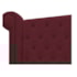 Cabeceira Estofada Veneza 195 cm King Size Suede Bordô - Amarena Moveis