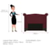 Cabeceira Estofada Veneza 195 cm King Size Suede Bordô - Amarena Moveis