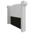 Cabeceira Estofada Veneza 195 cm King Size Suede Branco - Amarena Moveis