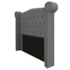 Cabeceira Estofada Veneza 195 cm King Size Suede Cinza - Amarena Moveis