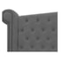 Cabeceira Estofada Veneza 195 cm King Size Suede Cinza - Amarena Moveis