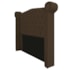 Cabeceira Estofada Veneza 195 cm King Size Suede Marrom - Amarena Moveis