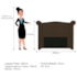 Cabeceira Estofada Veneza 195 cm King Size Suede Marrom - Amarena Moveis