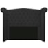 Cabeceira Estofada Veneza 195 cm King Size Suede Preto - Amarena Moveis