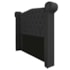 Cabeceira Estofada Veneza 195 cm King Size Suede Preto - Amarena Moveis