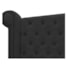 Cabeceira Estofada Veneza 195 cm King Size Suede Preto - Amarena Moveis