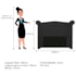 Cabeceira Estofada Veneza 195 cm King Size Suede Preto - Amarena Moveis