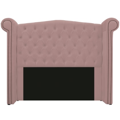 Cabeceira Estofada Veneza 195 cm King Size Suede Rosê - Amarena Moveis