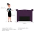 Cabeceira Estofada Veneza 195 cm King Size Suede Roxo - Amarena Moveis