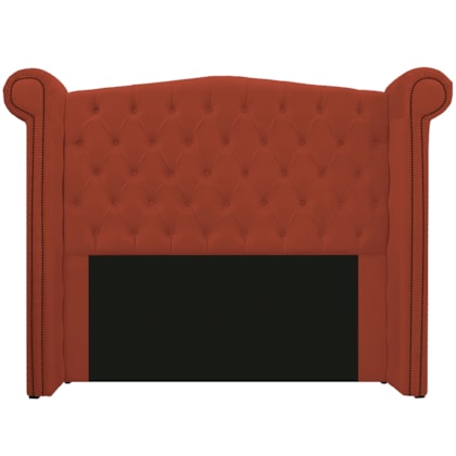 Cabeceira Estofada Veneza 195 cm King Size Suede Terracota - Amarena Moveis