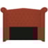 Cabeceira Estofada Veneza 195 cm King Size Suede Terracota - Amarena Moveis