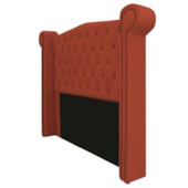 Cabeceira Estofada Veneza 195 cm King Size Suede Terracota - Amarena Moveis