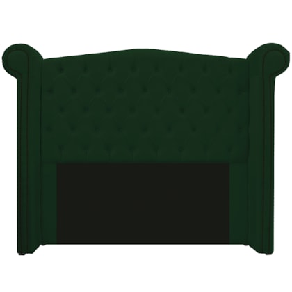 Cabeceira Estofada Veneza 195 cm King Size Suede Verde - Amarena Moveis