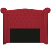 Cabeceira Estofada Veneza 195 cm King Size Suede Vermelho - Amarena Moveis