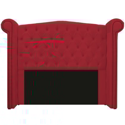 Cabeceira Estofada Veneza 195 cm King Size Suede Vermelho - Amarena Moveis