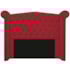 Cabeceira Estofada Veneza 195 cm King Size Suede Vermelho - Amarena Moveis