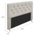 Cabeceira França Estofada Strass 140cm Cama Box Casal Corano Bege - Amarena Móveis