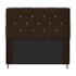 Cabeceira França Estofada Strass 140cm Cama Box Casal Corano Marrom - Amarena Móveis