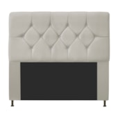 Cabeceira França Estofada Strass 140cm Cama Box Casal Suede Bege - Amarena Móveis