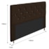 Cabeceira França Estofada Strass 140cm Cama Box Casal Suede Marrom - Amarena Móveis