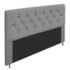Cabeceira França Estofada Strass 160cm Cama Box Queen Corano Cinza - Amarena Móveis