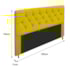 Cabeceira França Estofada Strass 160cm Cama Box Queen Suede Amarelo - Amarena Móveis